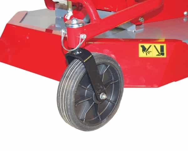 Sichel-Mulchmäher RF 710 - Sperrbare Schwenkräder vorne
